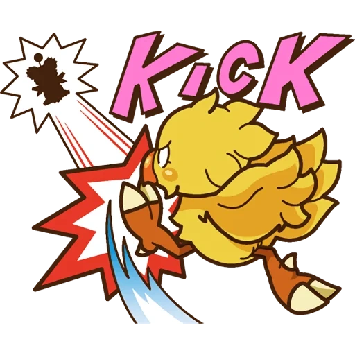 anime, chocobo, chokobo emoji, chokobo sticker