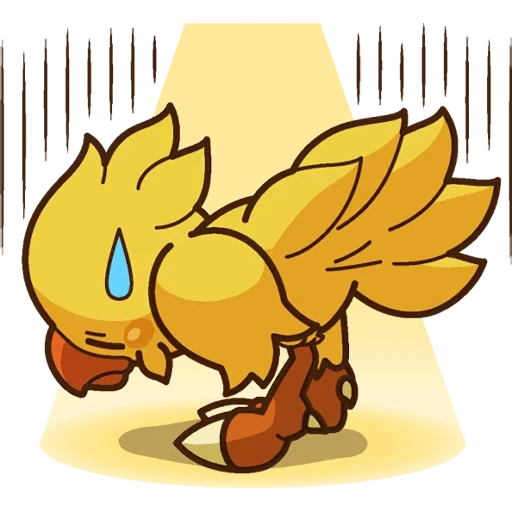 chocobo, чокобо emoji, наклейка чокобо, птенец чокобо арт, чокобо финал фэнтези