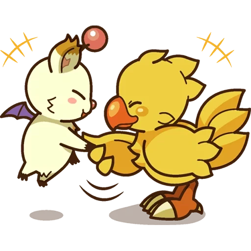 chocobo, chokobo emoji, chocobo stempel, chokobo aufkleber, chocobos mystery dungeon eva buddy