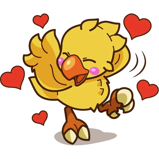 chocobo, sonia boo, expression de chocobo, autocollants chocobo