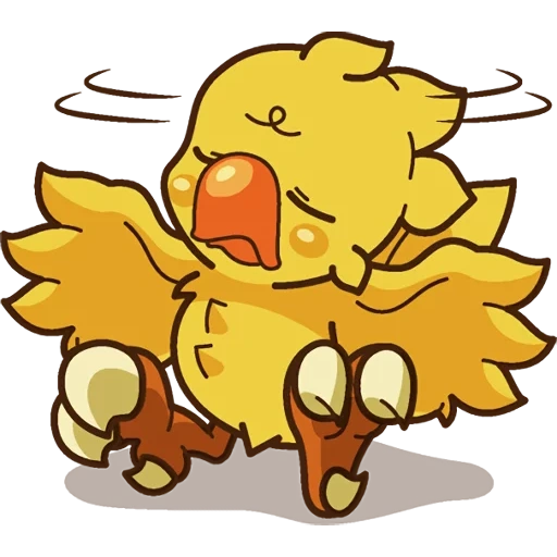 chokobo, chocobo, chokobo emoji, saidak pokemon, chokobo aufkleber