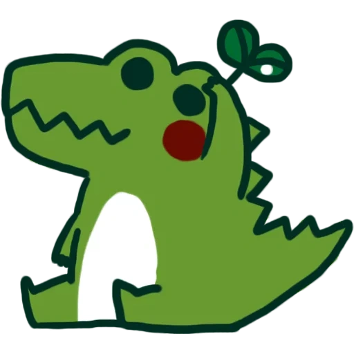 dinossauro fofo, dinossauro verde, dinossauro crocodilo, crocodilo
