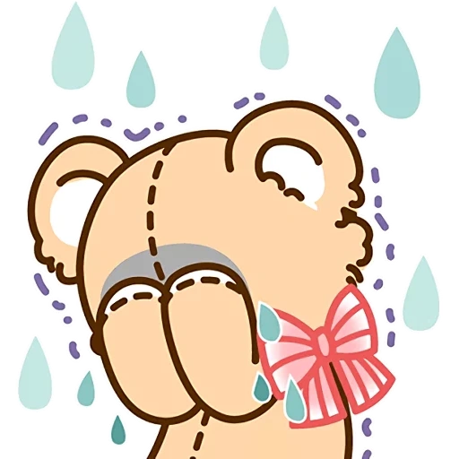 bear, bear is crying, crying bear, the bear is a heart, bear is a cute drawing