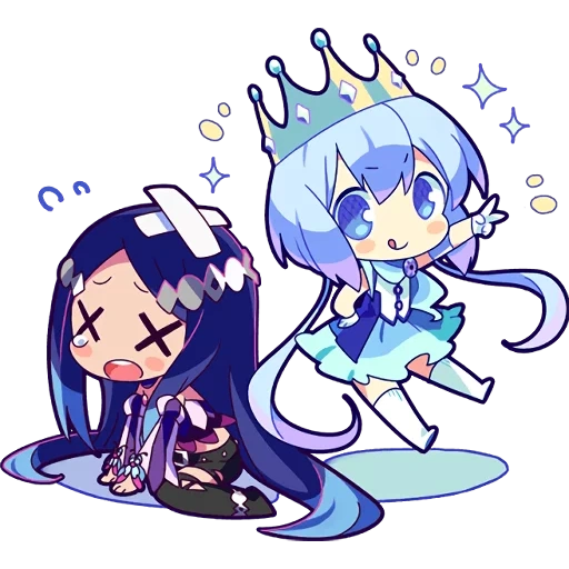 rem chibi, miku chibi, aoki lapis, re zero chibi otto, chibi mädchen mit blauem haar