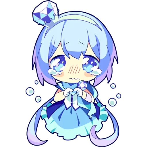 red cliff, remchibi, red cliff animation, aoki lapis, red cliff girl with blue hair