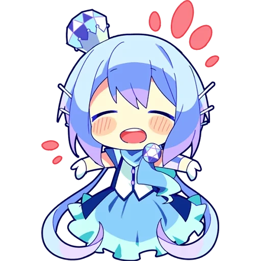 rem chibi, aoki lapis, cabelo azul da menina chibi