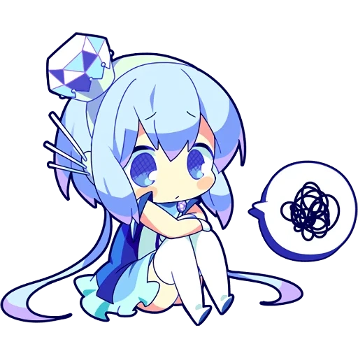 red cliff, remchibi, three-curved red cliff, aoki lapis, red cliff girl with blue hair