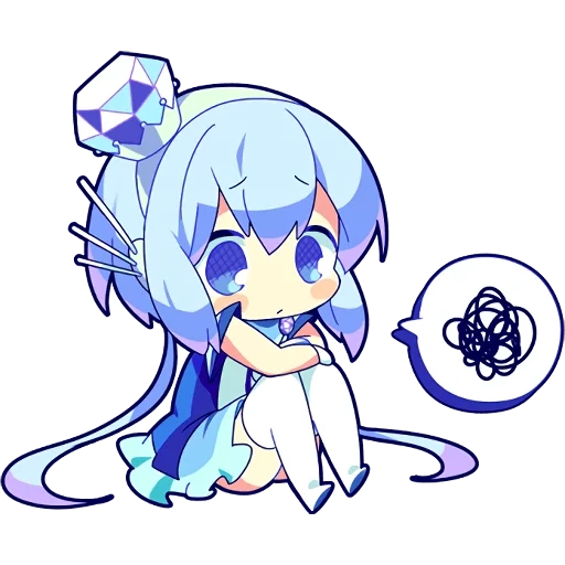 chibi, rem chibi, miku chibi, aoki lapis, chibi mädchen mit blauem haar