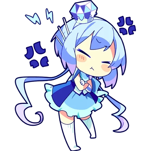 chibi, rem chibi, chibi anime, aoki lapis, chibi mädchen mit blauem haar