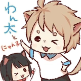 dog&cat couple :: @line_stickers