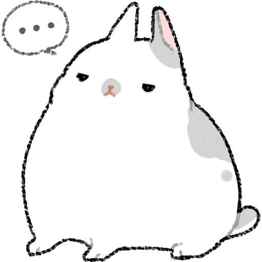 joli, cher lapin, lapin machiko, dessins kawaii, le lapin est un dessin mignon