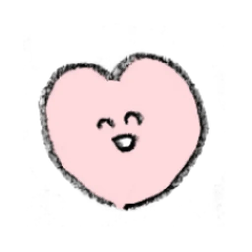heart, kawaii's heart, the heart is sweet, happy heart, inverted heart smileik