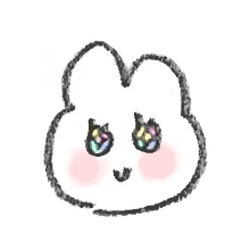 die katze, cute, line, the rabbit, anime smiley