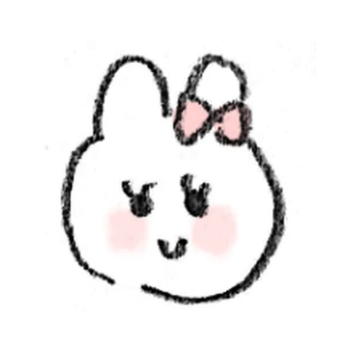 gatto, i disegni sono carini, emoji rabbit, disegno di coniglio, disegni leggeri carini
