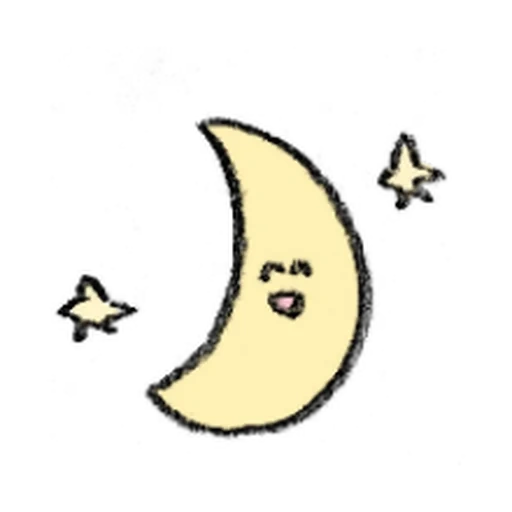 yellow moon, the icon of the moon, the moon is a star, the pattern of the moon, moon crescent