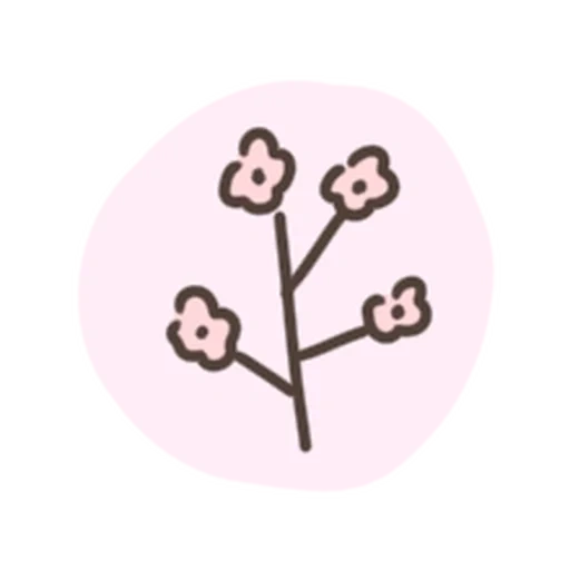 plantes, badge floral, fleurs de cerisier, fleurs minuscules, inflorescence bouclée