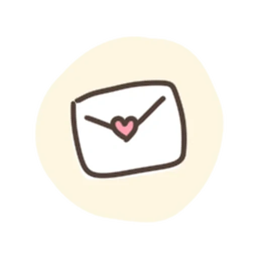 badge, icons, letter icon, heart-shaped badge, envelope icon