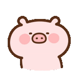 lovely, splint, pink pig, cute stickers, sketch of piglet