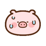 kawaii, schön, emoji, clip art, das schwein ist süß