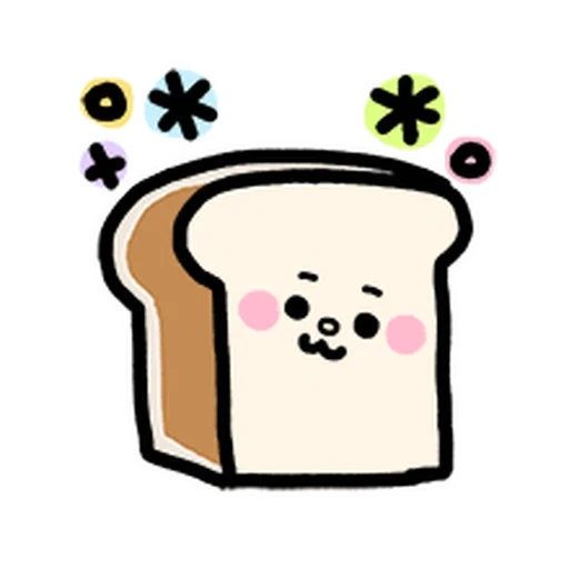 desenhos fofos, caro pão, pão de casco, pão kawaii, pão com olhos