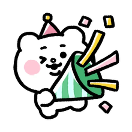 line, happy new year stickers