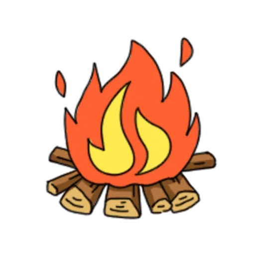 abb, the children's fire, das bild des feuers, kleppart fire, bonfire cartoon