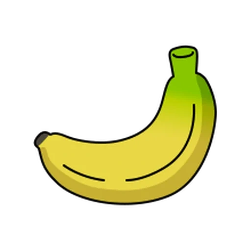 pisang, menggambar pisang, pisang kecil, pisang kartun, pisang kartun