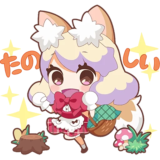 animación, d4c chibi, animación neko, patrón de animación lindo, kirakira happy hirake cocotama