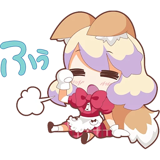 chibi, anime, zeichnungen von tieranime, kawai chibi girl lion, cookie run sakura cookie