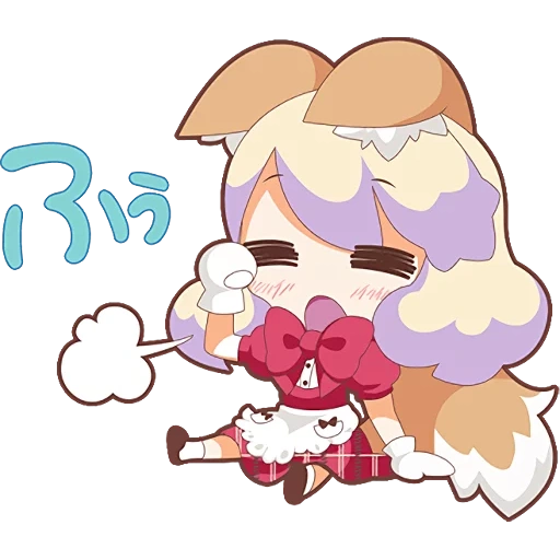 chibi, anime, dessins d'anime animal, kawai chibi girl lion, cookie run sakura cookie