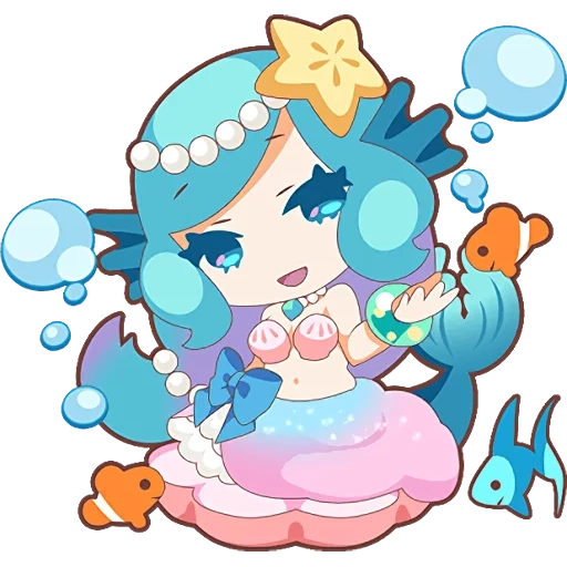 chibi, anime zeichnungen, kandy pop chibi, sea fairy cookie, süße zeichnungen von chibi