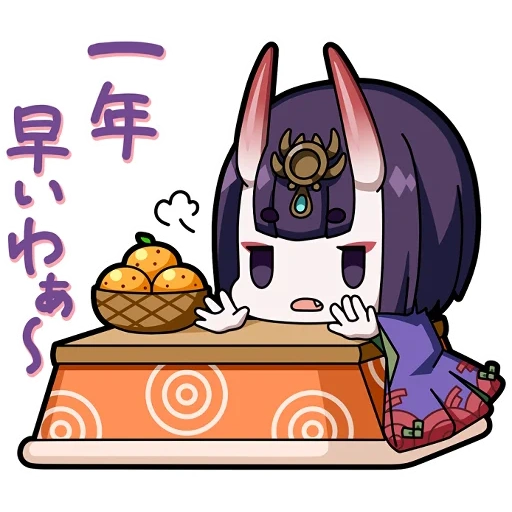 shuten doji чиби, shuten dōji чиби, shuten douji, аниме, юзуки юкари чиби