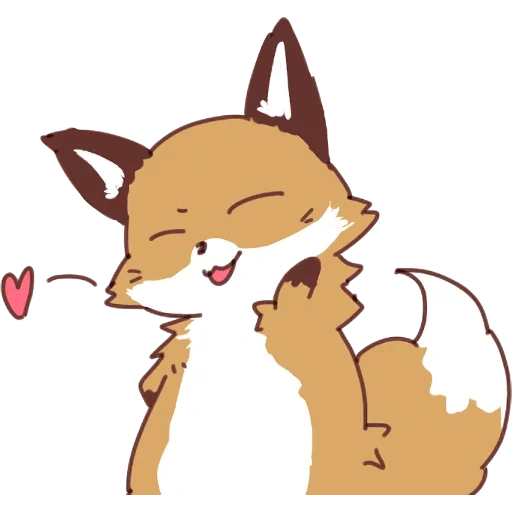 red cliff fox, anime di chibi fox, adorabile volpe