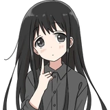 Girl with black hair long TL-EDIT :: @line_stickers