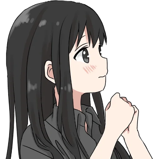 02 аниме, мио акияма, akiyama mio, elf girl neko, girl with long black hair