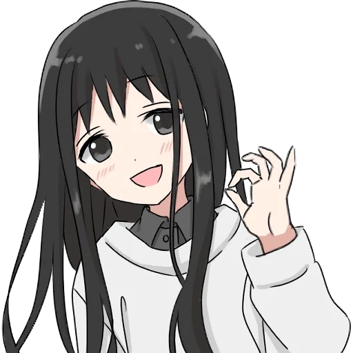 тян, рисунок, тян аниме, hiro akina sprite, girl with long black hair