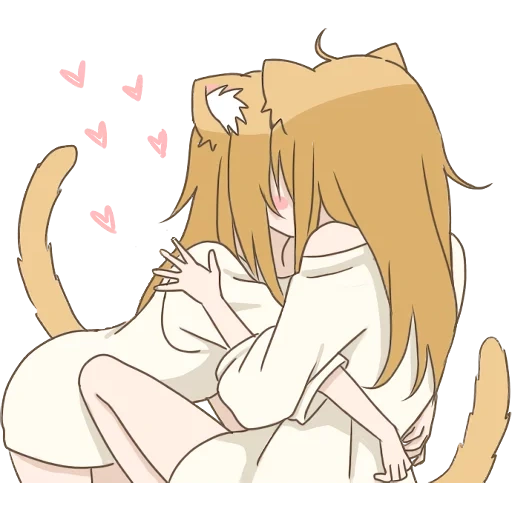kucing, anime, yuri neco, anime yuri, girls love story