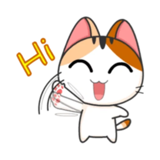 japonês, gato, meow animated, gatinho japonês, patch do cão do mar japonês