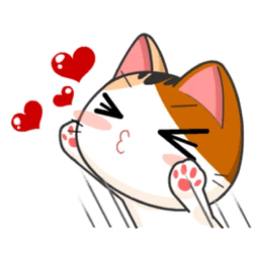 nyasha, japanisch, süße katzen, japanische katze, die katzen sind animiert