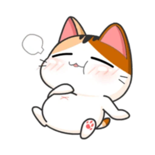 schön, katzen, süße katzen, die katzen sind animiert, aufkleber japanische katzen