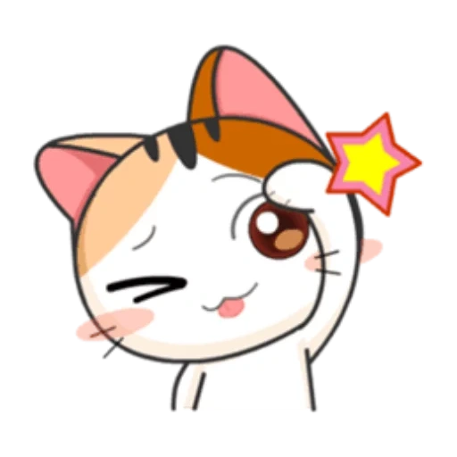 selo chibi, gato, gatinho japonês, selo de anime, patch do cão do mar japonês