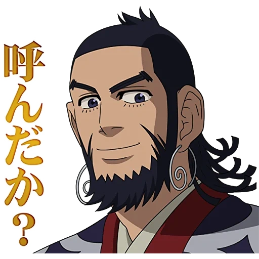 golden kamui kiroranke, golden kamuy, stickers telegram, персонажи из аниме, персонажи аниме