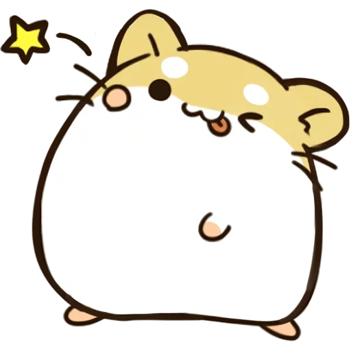 le hamster est mignon, dessins mignons, dessins kawaii, hamster mignon léger, marteau merde légère douce mignonne