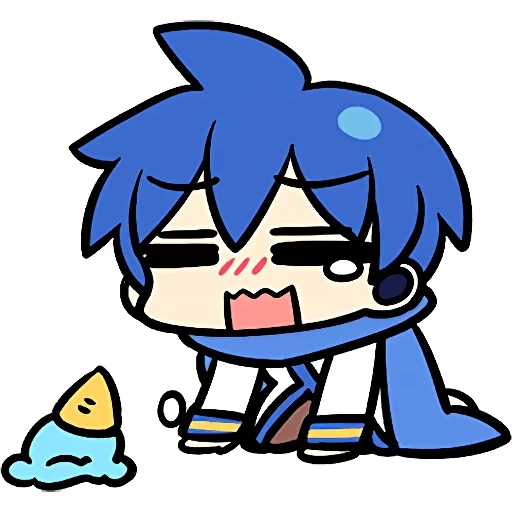 anime, kaito, vocaloid kaito, karakter anime, blue demon anime chibi