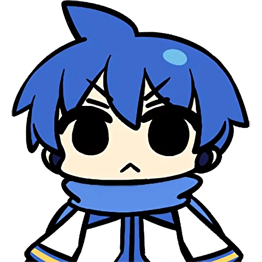 anime, kaito, kaito chibi, miku hatsune, kaito vocaloid chibi