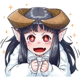 Horned girl's collection 2 :: @line_stickers