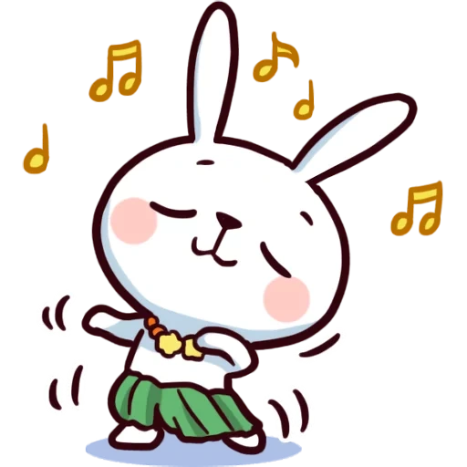 rabbit, hype bunny, line bunny, rabbit thunder, rabbit sticker