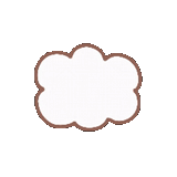 cloud of children, contour cloud, cloud vector, the cloud is round, cloud of circuit of a transparent background