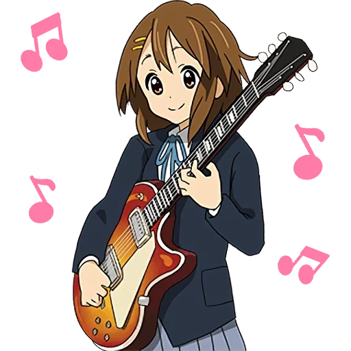 bild, aki toyosaki, anime gitarrist, yui hirasawa gitarre
