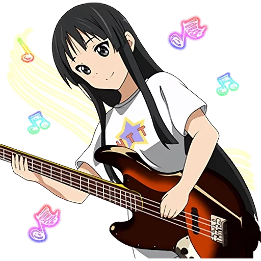 akiyama mifu, akiyama mio, anime girl, akiyamakawa mifu, gitar akiyama mifu